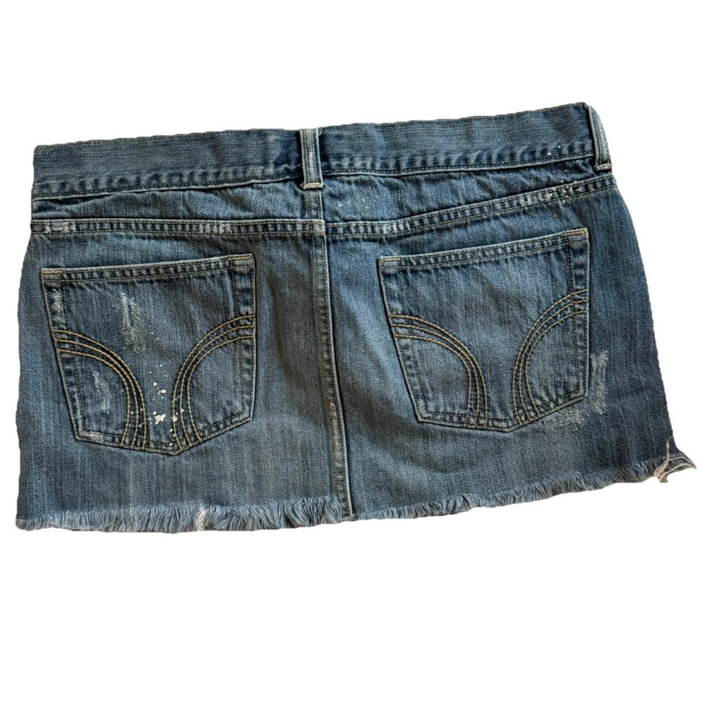 Vintage Hollister Surf Co. Cutoff Denim Mini Skirt – Size 9 - Picture 2 of 6